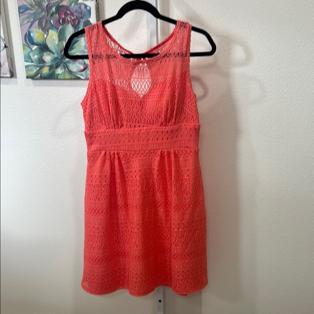DB Established 1962 Coral Lace Sleeveless Dress